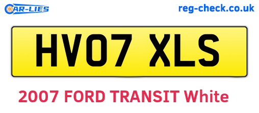 HV07XLS are the vehicle registration plates.