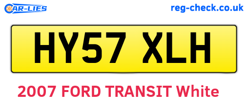 HY57XLH are the vehicle registration plates.