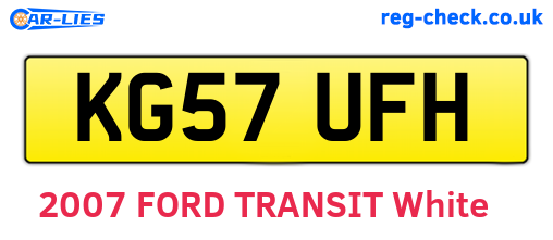 KG57UFH are the vehicle registration plates.