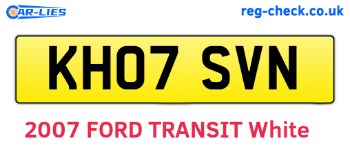 KH07SVN are the vehicle registration plates.
