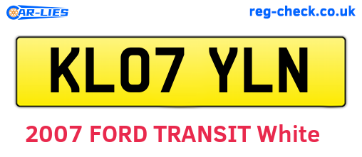 KL07YLN are the vehicle registration plates.