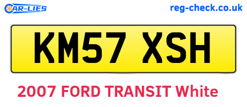 KM57XSH are the vehicle registration plates.