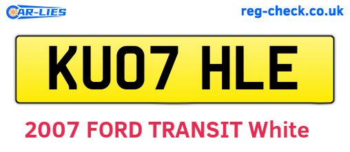 KU07HLE are the vehicle registration plates.
