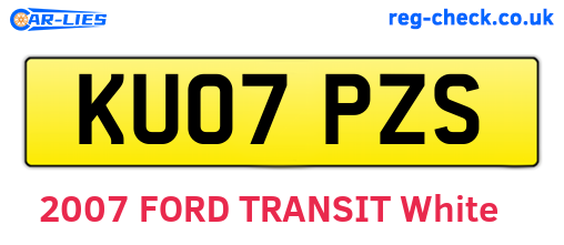 KU07PZS are the vehicle registration plates.