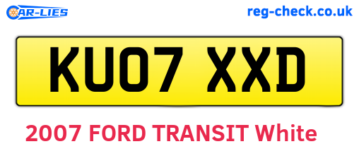 KU07XXD are the vehicle registration plates.