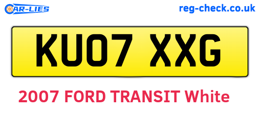KU07XXG are the vehicle registration plates.