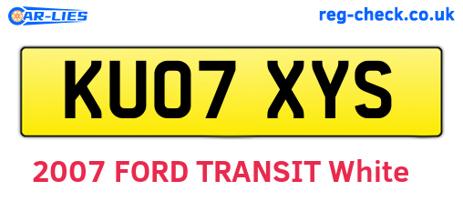 KU07XYS are the vehicle registration plates.