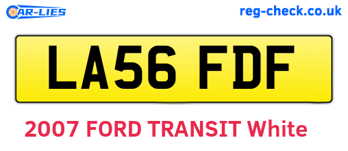 LA56FDF are the vehicle registration plates.