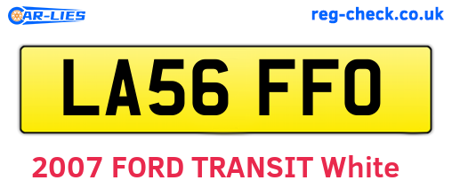 LA56FFO are the vehicle registration plates.