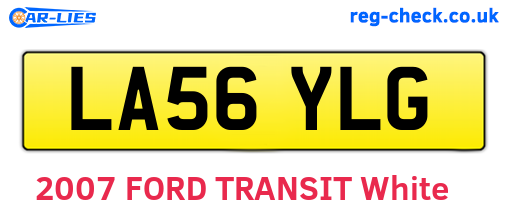 LA56YLG are the vehicle registration plates.