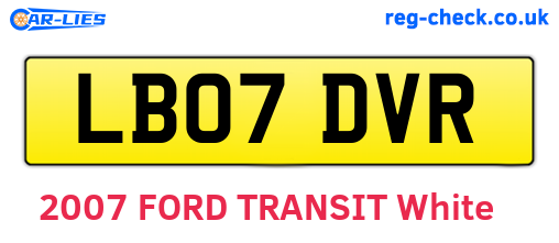 LB07DVR are the vehicle registration plates.