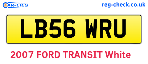 LB56WRU are the vehicle registration plates.