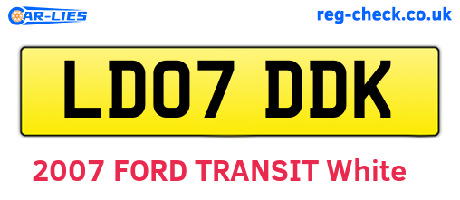 LD07DDK are the vehicle registration plates.