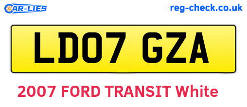 LD07GZA are the vehicle registration plates.