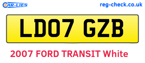LD07GZB are the vehicle registration plates.