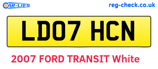 LD07HCN are the vehicle registration plates.