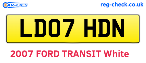 LD07HDN are the vehicle registration plates.