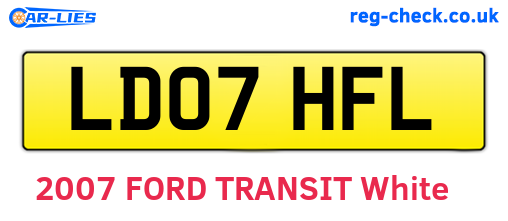 LD07HFL are the vehicle registration plates.