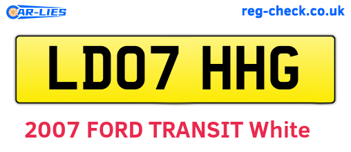 LD07HHG are the vehicle registration plates.
