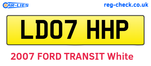 LD07HHP are the vehicle registration plates.