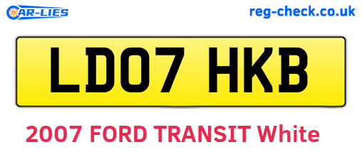 LD07HKB are the vehicle registration plates.
