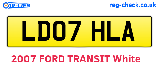 LD07HLA are the vehicle registration plates.