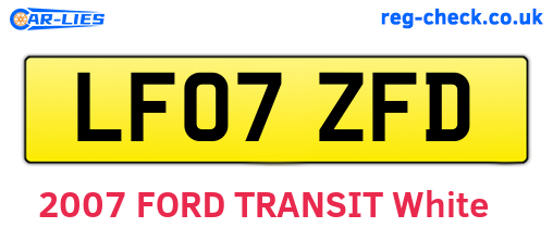 LF07ZFD are the vehicle registration plates.