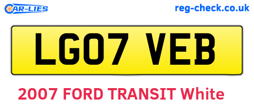 LG07VEB are the vehicle registration plates.