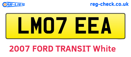 LM07EEA are the vehicle registration plates.