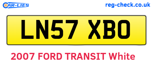 LN57XBO are the vehicle registration plates.