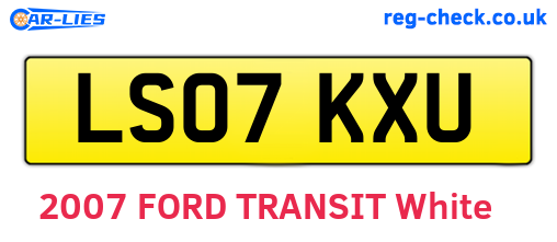LS07KXU are the vehicle registration plates.