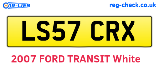 LS57CRX are the vehicle registration plates.