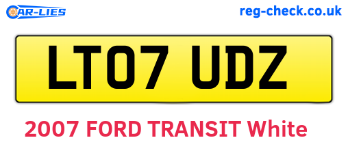 LT07UDZ are the vehicle registration plates.