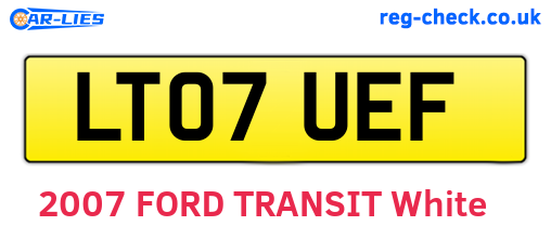 LT07UEF are the vehicle registration plates.