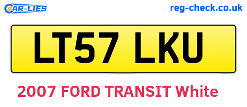 LT57LKU are the vehicle registration plates.