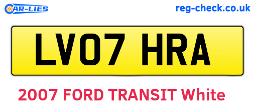 LV07HRA are the vehicle registration plates.