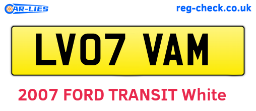 LV07VAM are the vehicle registration plates.