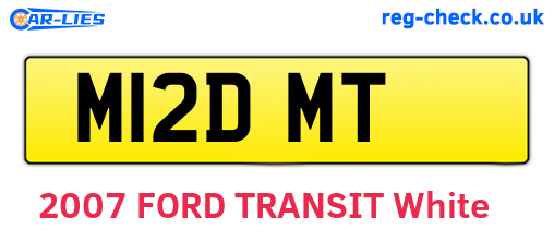 M12DMT are the vehicle registration plates.