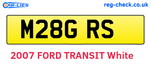 M28GRS are the vehicle registration plates.