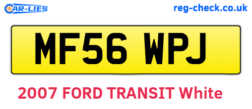 MF56WPJ are the vehicle registration plates.