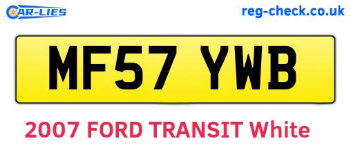 MF57YWB are the vehicle registration plates.