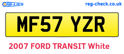 MF57YZR are the vehicle registration plates.