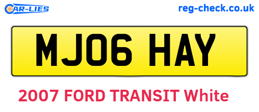 MJ06HAY are the vehicle registration plates.