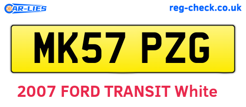 MK57PZG are the vehicle registration plates.