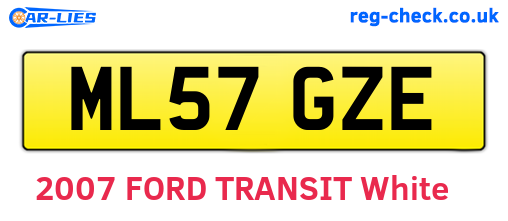 ML57GZE are the vehicle registration plates.