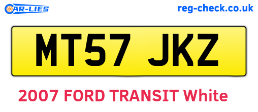 MT57JKZ are the vehicle registration plates.