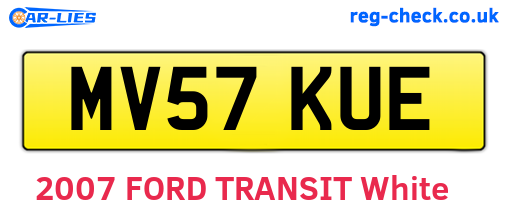 MV57KUE are the vehicle registration plates.
