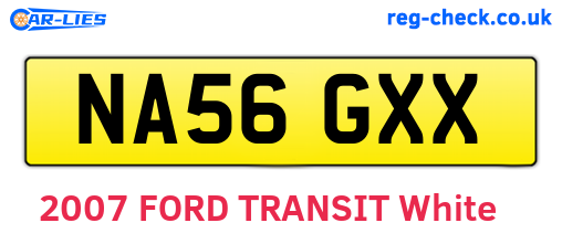 NA56GXX are the vehicle registration plates.