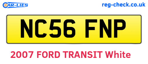 NC56FNP are the vehicle registration plates.