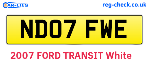 ND07FWE are the vehicle registration plates.